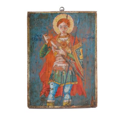 Sfântul Mare Mucenic Gheorghe, icoană de lemn