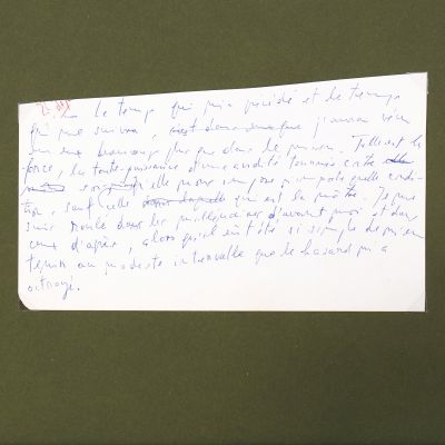 Emil Cioran, „M-am rostogolit în mileniile dinaintea mea și în cele de după mine…”, filă manuscris 