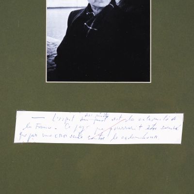 Emil Cioran, Spiritul cuvintelor este nenorocirea Franței, filă manuscris
