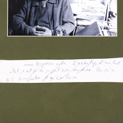 Emil Cioran, „Angoasa goală. Avantajul unei asemenea stări este că nu poți zice nimic”, filă manuscris
