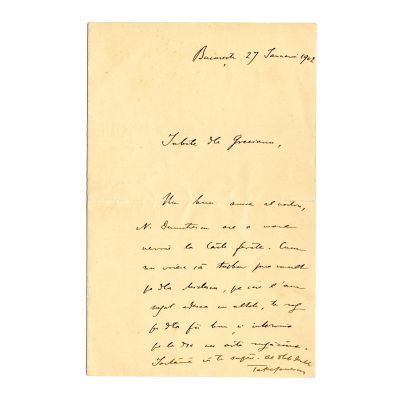 Take Ionescu, scrisoare pentru Dimitrie Greceanu, 1902