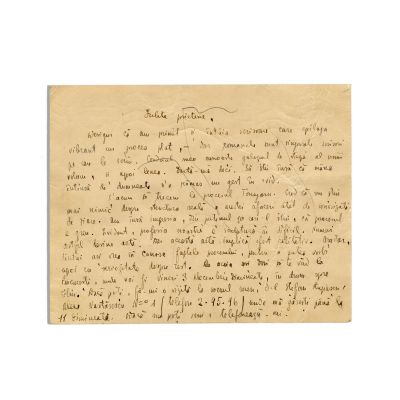 Ionel Teodoreanu, Schiță în creion + scrisoare olografă