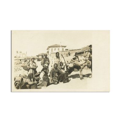 Șatră țigănească, trei fotografii tip carte poștală, 1935 