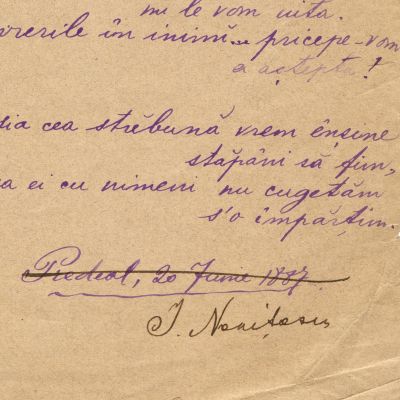 Ioan Nenițescu, manuscris al poemului „Voința Neamului”, 1891