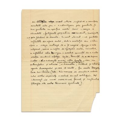 Mircea Eliade, manuscris de 5 file - Soliloquii