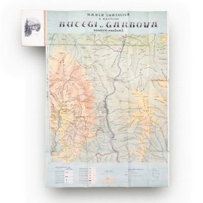 Harta turistică a masivelor Bucegi-Gârbova, 1934