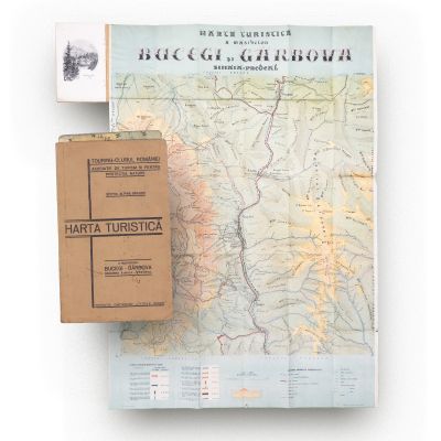 Harta turistică a masivelor Bucegi-Gârbova, 1934