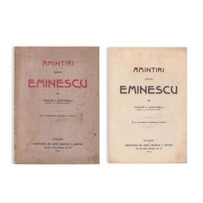Teodor V. Ștefanelli, Amintiri despre Eminescu, 1914, cu ex-librisul lui Georgescu Theologu George 