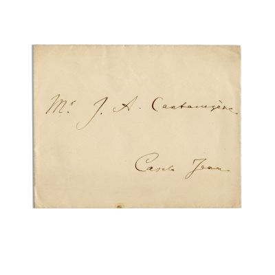 Titu Maiorescu, carte de vizită cu însemnare olografă către I. A. Cantacuzino