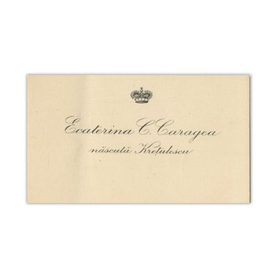 Ecaterina C. Caragea, Irina Procopie, Lea C. Slatineanu, Gheorghe G. Cretzianu, 7 cărți de vizită