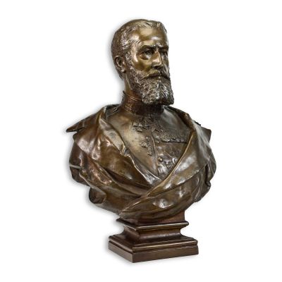 Bustul din bronz al regelui Carol I al României, gravor Wladimir Hegel, cca. 1891 