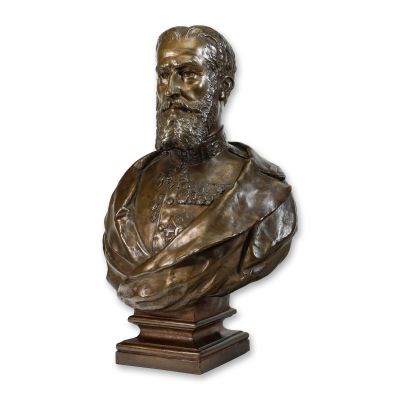 Bustul din bronz al regelui Carol I al României, gravor Wladimir Hegel, cca. 1891 