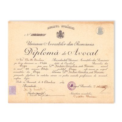 Documente din arhiva avocatului Neicu Victor și a avocatei Iordan Cornelia 