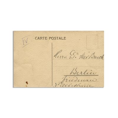 George Enescu, Jacques Thibaud, Pablo Casals, carte poștală către compozitorul Max Bruch