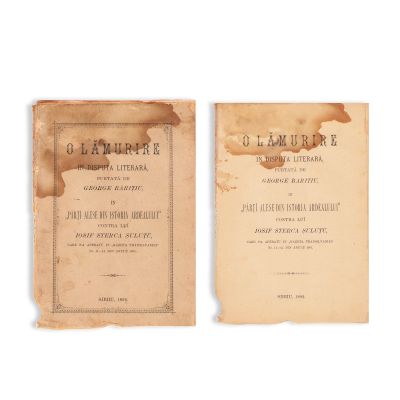 Iosif Sterca Șuluțu, O lămurire în disputa literară purtată de George Barițiu, 1892