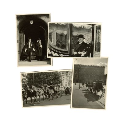 Prezentarea scrisorilor de acreditare la Stockholm, patru fotografii, 3 Octombrie 1947