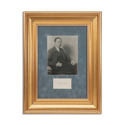 Nicolae Titulescu, fotografie de epocă + carte de vizită