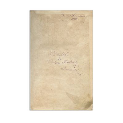 Cezar Bolliac, Colecție de poezii vechi și noi, [1847], cu ex-librisul semnătură al lui Constantin V. Angelescu