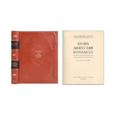 Grigore Ionescu, Istoria arhitecturii românești, 1937, cu dedicație olografă