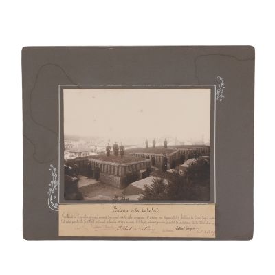 Bateria de la Calafat, fotografie de epocă cu semnăturile olografe ale mai multor ofițeri, 1906 - Piesă rară