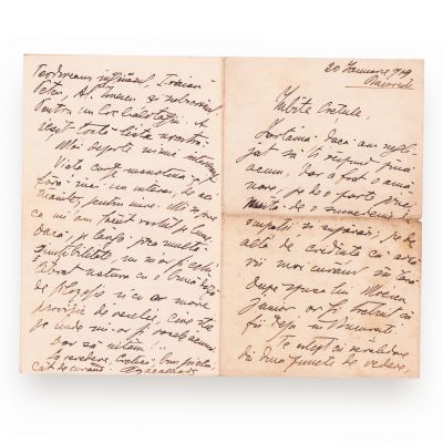 Constantin Bacalbașa, scrisoare olografă, 20 ianuarie 1909
