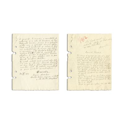 Henri Coandă, scrisoare olografă, 12 octombrie 1912 - Piesă rară