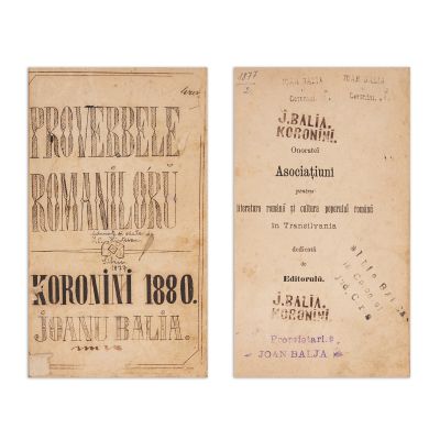 Ioan Balia, Proverbele românilor, 1880
