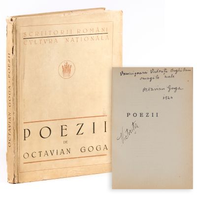 Octavian Goga, Poezii, 1924, cu dedicație pentru Victorița Orghidan