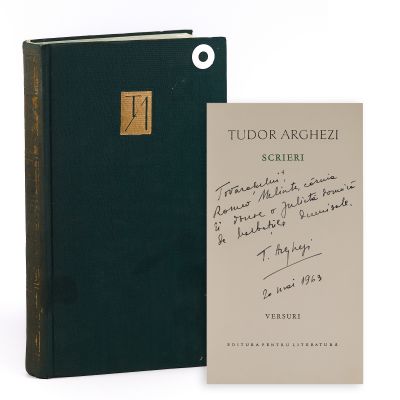 Tudor Arghezi, Scrieri, volumul 4, cu dedicație olografă