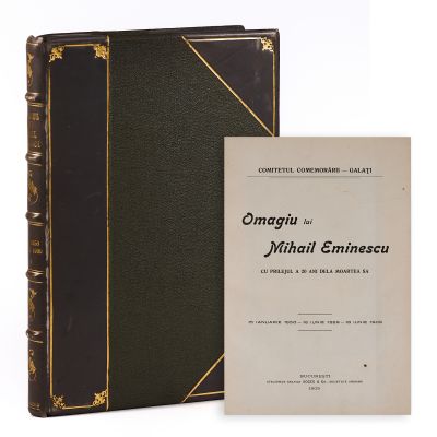 Omagiu lui Mihail Eminescu cu prilejul a 20 ani de la moartea sa, 1909, cu însemnarea lui Radu Cluceru 