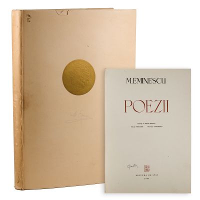 M. Eminescu, Poezii, 1950, cu ex-librisul poetului Geo Dumitrescu