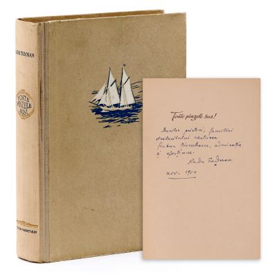 Radu Tudoran, Toate pânzele sus, 1954, cu dedicație pentru Șerban Cioculescu 