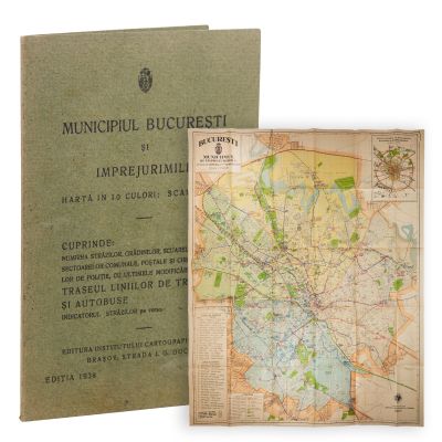 Harta Municipiului București și împrejurimile, 1938 