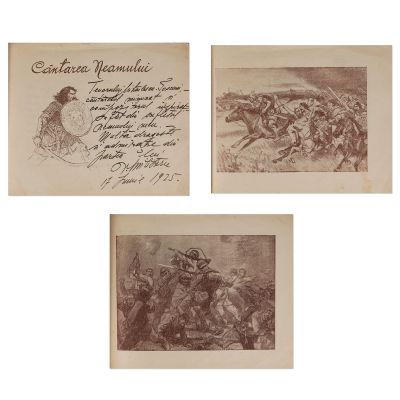 V. Militaru, Cântarea Neamului, 1925, cu dedicație pentru D. Mihăilescu-Toscani