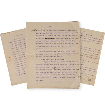 Alice P. Sturdza, Copilul Sfinx, manuscris, cu dedicație 