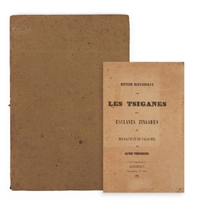 Alfred Pissonnier, Notice historique sur les tsiganes ou esclaves zingares, 1854, din biblioteca lui I. Popescu-Băjenaru