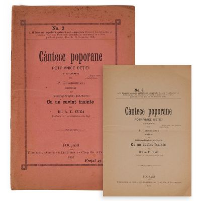 P. Gheorgheasa, Cântece poporane potrivnice beției, 1902