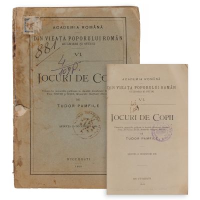 Tudor Pamfile, Jocuri de copii, 1909 