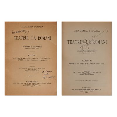 Dimitrie C. Olănescu, Teatrul la români, partea I și II, 1897 - 1898 