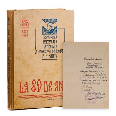 Traian Chirilă, Reuniunea culturală națională a meseriașilor din Sibiu - La optzeci de ani, 1946, cu semnătura prot. Emilian Cioran 