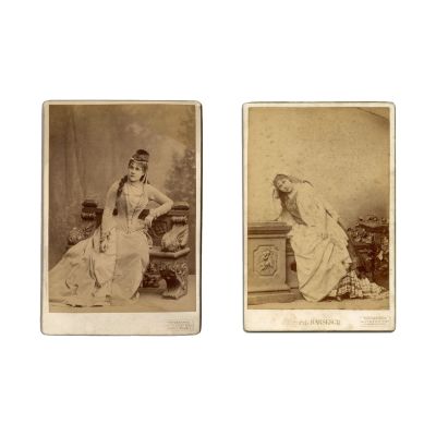 Agatha Bârsescu, două fotografii de cabinet, atelier Dr. Székely