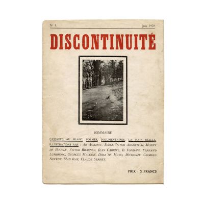 Publicația „Discontinuité”, nr. 1, iunie 1928