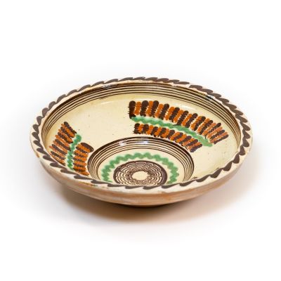 Strachină din ceramică, atelier Stelian Ogrezeanu, Horezu