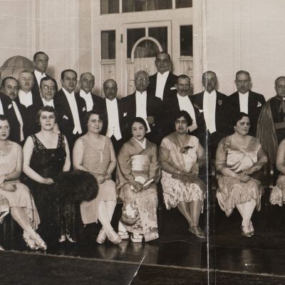 Caius Brediceanu într-un grup, fotografie de epocă 