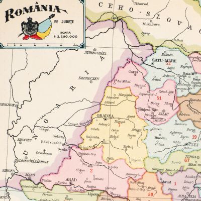 Harta României pe județe