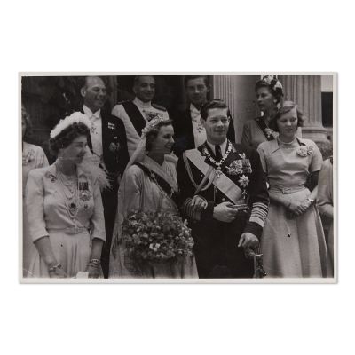 Căsătoria regelui Mihai și a principesei Ana de Bourbon-Parma, fotografie de epocă, 1948