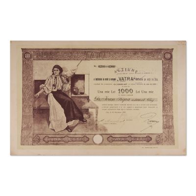 Institutul de Credit și Economii din Cluj „Vatra”, acțiune în valoare de 1000 lei