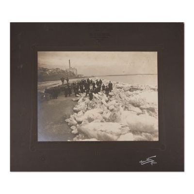 Portul Brăila, fotografie de mari dimensiuni, atelier Narco Klein, 1912