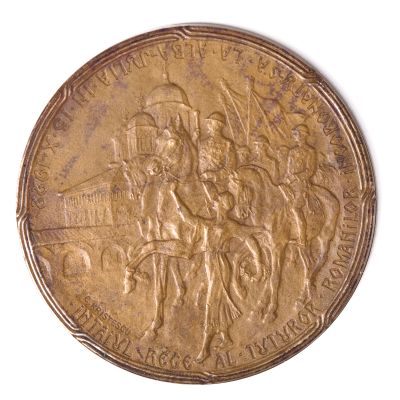 Încoronarea de la Alba Iulia, medalie din bronz, gravor C. Kristescu