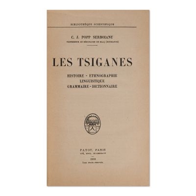 C. J. Popp Serboianu, Les tsiganes, 1930